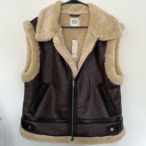 Urban Outfitters Winter Fur Suede Vest